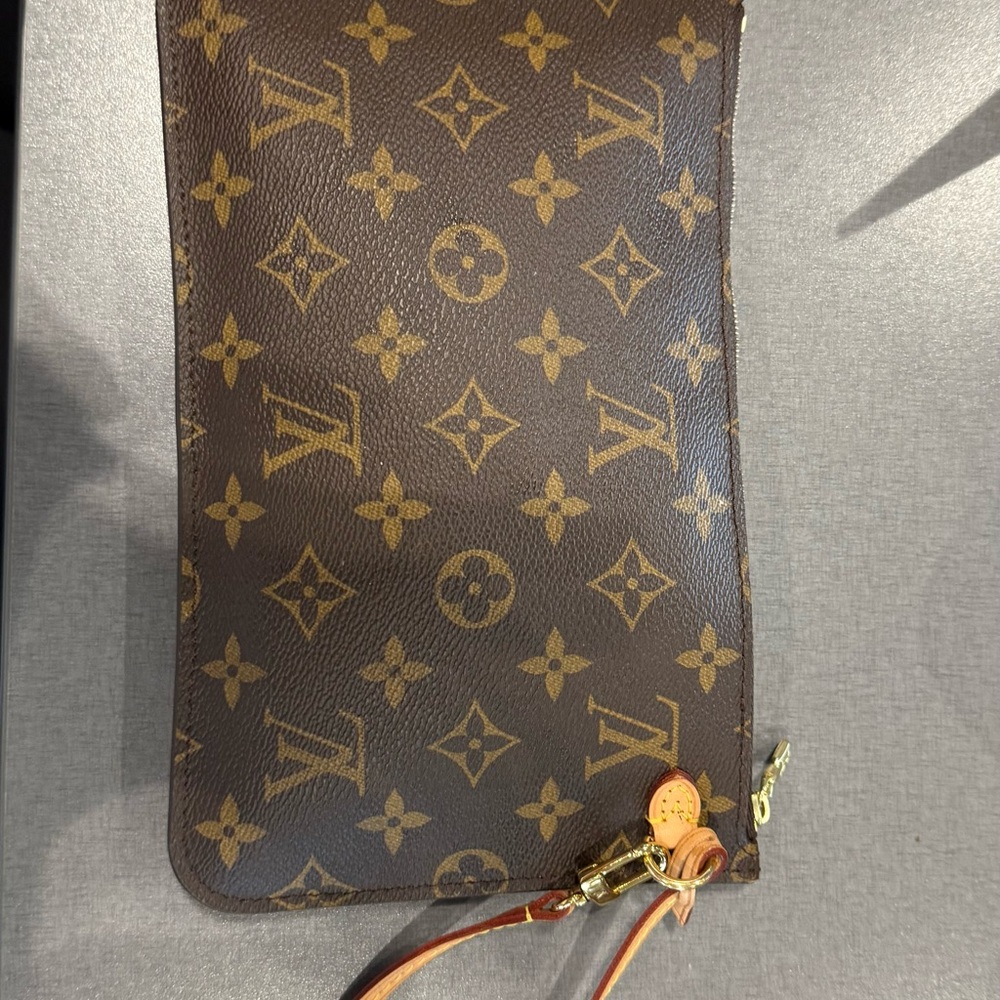 Louis Vuitton Monogram Canvas Zip Pouch Clutch - Brown